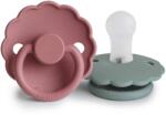 Frigg KÉTPACK CUMI DAISY AURORA/CROISSANT, 0-6 HÓ, SZILIKON DUSTY ROSE / LILY PAD