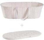 AHOJBABY Mózeskosár újszülött babáknak Paper Dream white + Basic matrac