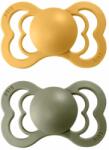 BIBS Supreme szimmetrikus cumik természetes gumiból 2 db - 1-es méret Honey Bee / Olive