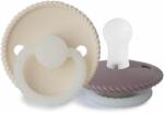 Frigg KÖTÉL KŐ KÉK ÉJ/ZSÁLYA ÉJ CUMIK KETTŐS CSOMAGOLÁSA, 0-6 hónap, SZILIKON CREAM/ TWILIGHT MAUVE