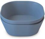 Mushie Szögletes Uzsonnás Tálak Mushie - Twilight Blue - 2 Db