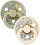 BIBS x LIBERTY Colour természetes gumi cumik 2 db - 1-es méret Ivory / Sage