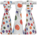 XKKO BMB Bambusz pelenka Digi - Watercolour Polka Dots, 70x70, MIX 3db
