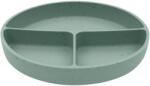 KikkaBoo Osztott tányér tapadókoronggal Platinum Silicone Variant: Sage