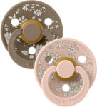 BIBS x LIBERTY Colour természetes gumi cumik 2db - 2-es méret Blush/Dark Oak
