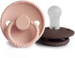 Frigg KÖTÉL KŐ KÉK ÉJ/ZSÁLYA ÉJ CUMIK KETTŐS CSOMAGOLÁSA, 0-6 hónap, SZILIKON Variant: BLUSH/ COCOA