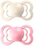BIBS Supreme szimmetrikus szilikon cumik 2db - 1-es méret Ivory / Baby Pink