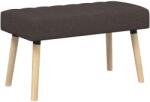 vidaXL Banca cu tapitare canelata Maro închis 80 x 40 x 46 cm Tesatura GartenMobel Dekor (42038477)