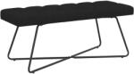 vidaXL Banca cu butoane capitonate Negru 110 x 40 x 46 cm Tesatura GartenMobel Dekor (42038373)