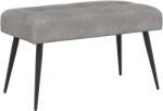 vidaXL Banca cu butoane capitonate Gri deschis 80 x 40 x 46 cm Catifea GartenMobel Dekor (42038515)