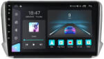 NAVIGPS Navigatie Peugeot 208 2008 din 2012-2020, Rezolutie 2K, Display QLED 9.5 inch, 4GB RAM si 64GB ROM, Android, Procesor Octacore, Slot sim 4G, Sunet DSP, Wireless Carplay si Android Auto, Camera Marsari
