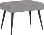 vidaXL Banca cu butoane capitonate Gri deschis 60 x 40 x 45 cm Catifea GartenMobel Dekor (42038501)