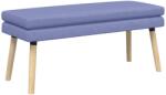 vidaXL Banca cu doua straturi Albastru Jeans 110 x 40 x 47 cm Tesatura GartenMobel Dekor (42038458)