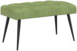 vidaXL Banca cu butoane capitonate Verde deschis 80 x 40 x 46 cm GartenMobel Dekor (42038560)