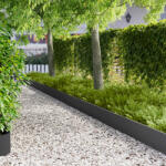 vidaXL Margine pentru gazon 20 pcs 103 x 25 cm Otel Negru GartenMobel Dekor (8008393)