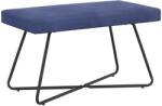 vidaXL banca Simplu Albastru Politie 80 x 40 x 45 cm Catifea GartenMobel Dekor (42038341)
