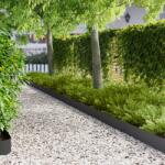 vidaXL Margine pentru gazon 20 pcs 100 x 20 cm Otel Negru GartenMobel Dekor (8008575)