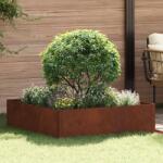 vidaXL Margine pentru gazon 100 x 100 x 35 cm Otel Ruginit GartenMobel Dekor (8008985)