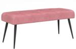 vidaXL Banca cu butoane capitonate Roz 110 x 40 x 46 cm Catifea GartenMobel Dekor (42038533)