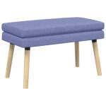 vidaXL Banca cu doua straturi Albastru Jeans 80 x 40 x 47 cm Tesatura GartenMobel Dekor (42038444)