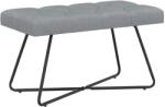 vidaXL Banca cu butoane capitonate Gri deschis 80 x 40 x 46 cm GartenMobel Dekor (42038357)