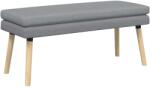 vidaXL Banca cu doua straturi Gri deschis 110 x 40 x 47 cm Tesatura GartenMobel Dekor (42038445)