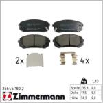 ZIMMERMANN set placute frana, frana disc ZIMMERMANN 26645.180. 2 (26645.180.2)