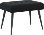 vidaXL Banca cu butoane capitonate Negru 60 x 40 x 45 cm Catifea GartenMobel Dekor (42038507)