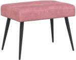vidaXL Banca cu butoane capitonate Roz 60 x 40 x 45 cm Catifea GartenMobel Dekor (42038505)
