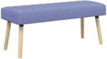 vidaXL Banca cu tapitare canelata Albastru Jeans 110 x 40 x 46 cm GartenMobel Dekor (42038500)