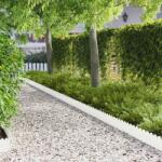 vidaXL Margine pentru gazon 10 pcs 103 x 20 cm Otel Alb GartenMobel Dekor (8008675)