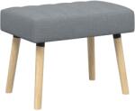 vidaXL Banca cu tapitare canelata Gri deschis 60 x 40 x 45 cm Tesatura GartenMobel Dekor (42038459)