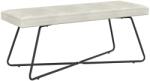 vidaXL banca Simplu Crem 110 x 40 x 45 cm Catifea GartenMobel Dekor (42038351)