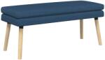 vidaXL Banca cu doua straturi albastru 110 x 40 x 47 cm Tesatura GartenMobel Dekor (42038453)