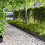 vidaXL Margine pentru gazon 20 pcs 103 x 20 cm Otel Negru GartenMobel Dekor (8008470)