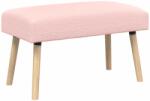 vidaXL banca Simplu Roz 80 x 40 x 46 cm Bouclé GartenMobel Dekor (42038407)