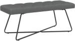 vidaXL Banca cu butoane capitonate Gri închis 110 x 40 x 46 cm GartenMobel Dekor (42038372)
