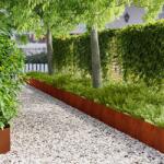 vidaXL Margine pentru gazon 10 pcs 100 x 30 cm Otel Ruginit GartenMobel Dekor (8008641)