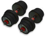 m-tech Acél súlyzókészlet, fekete-piros, 20kg
