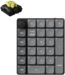 Keychron K0 Max QMK testreszabható vezeték nélküli NumPad RGB Backlight (Hot-Swappable) - Keychron Milk POM Switch - Banana (K0M-H4)