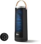 Levoit Ventilator turn Levoit Windi Mini, 33, 5cm, LTF-F132-BEUR, Nivel zgomot 20 dB, Portabil, Temporizator de până la 12h, 7.5W, Oscilație de 90°, 5 Trepte viteza, Turbo, Telecomanda, Negru (LTF-F132-BEUR)