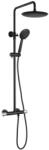 SAPHO Solaris - Set de duș cu termostat, 5 jeturi, negru mat/crom WD139BC (WD139BC)