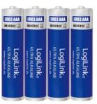 LogiLink Ultra Power AAA alkáli elemek, Micro, 1, 5V, 4 db (LR03B4)