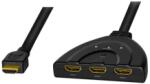LogiLink HDMI kapcsoló, 3 portos, kétirányú (1x3/3x1), 4K/30 Hz, CEC, pigtail (HD0040)