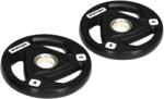 SPORTNOW Set 2 Discuri Greutate 5KG Oțel cu Acoperire Cauciuc Ø5cm Mreană Manere Manual Negru | Aosom Romania (A91-254V00BK)