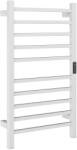 HOMCOM Uscător de Prosoape Electric cu 10 Bare, Timer, Afișaj LCD și Temperatură Reglabilă, 45x11x80 cm, Alb | Aosom Romania (850-338V90WT)