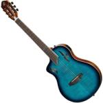 Ortega Guitars RTPDLX-FMA-L TourPlayer DeLuxe nylonhúros gitár, balkezes - Habos juhar kék