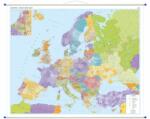Artglob Európa falitérkép 1: 3 750 000, irányítószámok, ArtGlob, laminált, felfüggesztővel