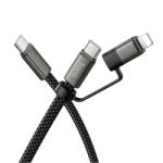 hoco. Cablu Date si Incarcare USB-C - Lightning / USB-C HOCO X125, 60W, 1m, Negru - evomag
