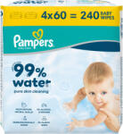 Pampers 99%-ban Vízalapú Baby Nedves Törlőkendő, 4 Csomag x 60 Törlőkendő db Baba Nedves Törlőkendő - ecofamily
